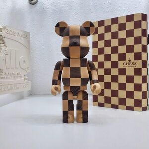 KAWS Brown and Tan Checkered Action Figure